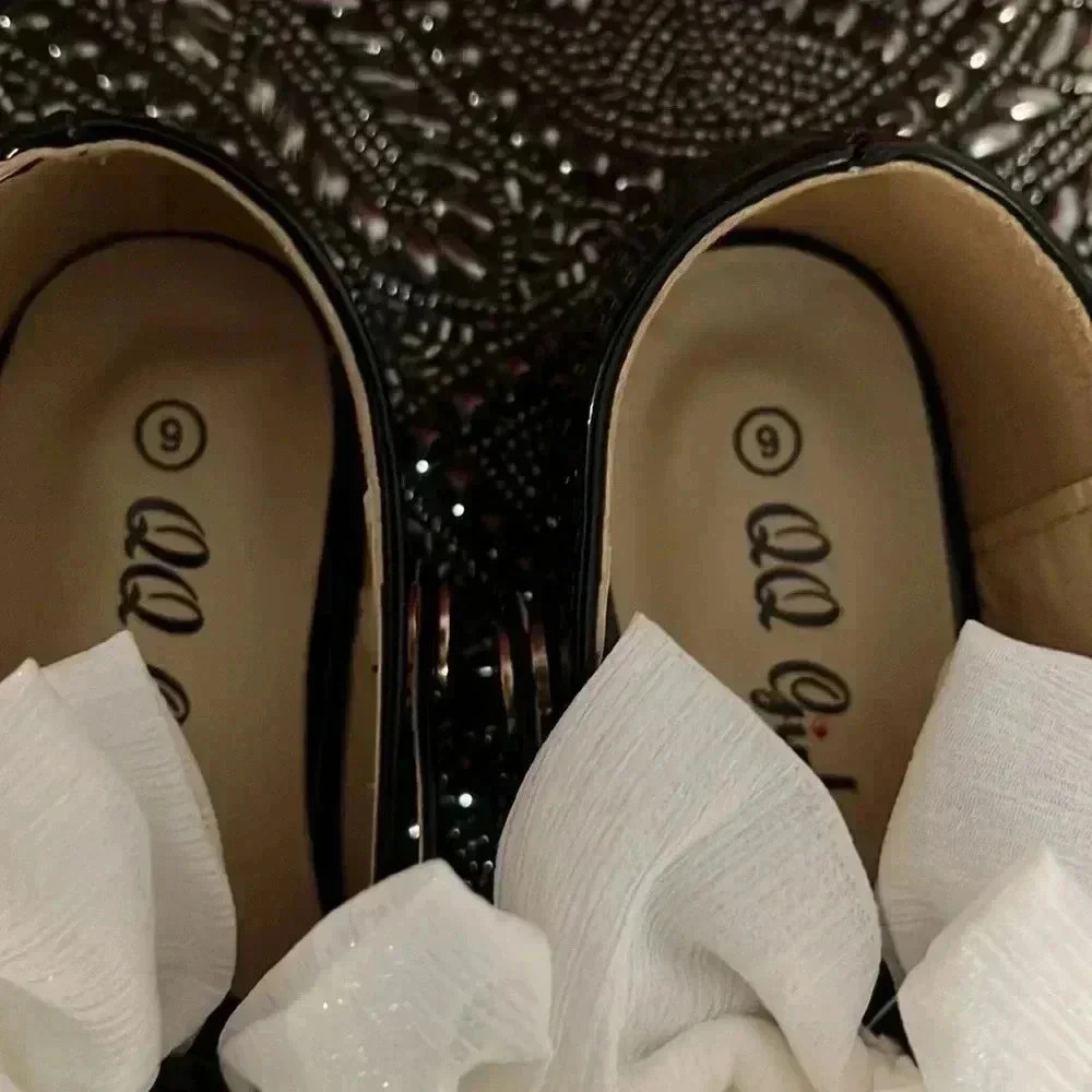 QQ GIRLS BLACK PATENT MARY JANES SIZE 9 NIB - Picture 5 of 7